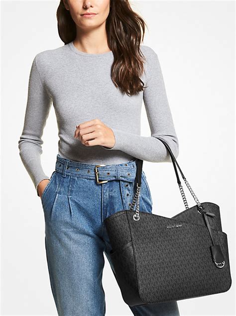 jet set large logo tote bag michael kors|michael kors designer tote jetset.